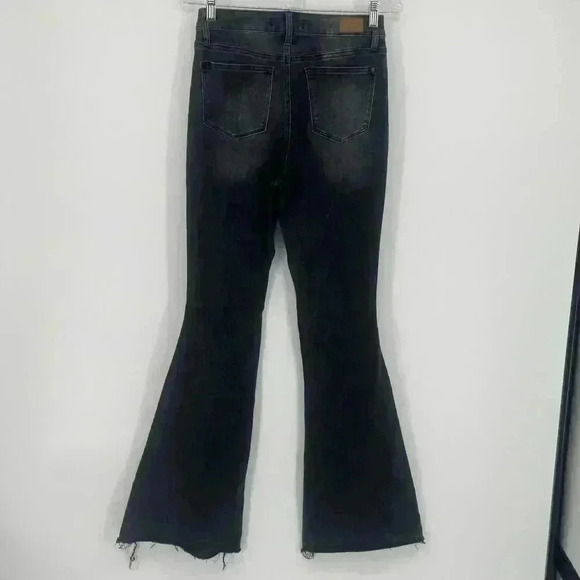 Judy Blue Jeans Charcoal Super Flare Fit Retro 70s Bellbottom Womens Sz 5/27 - Picture 6 of 12